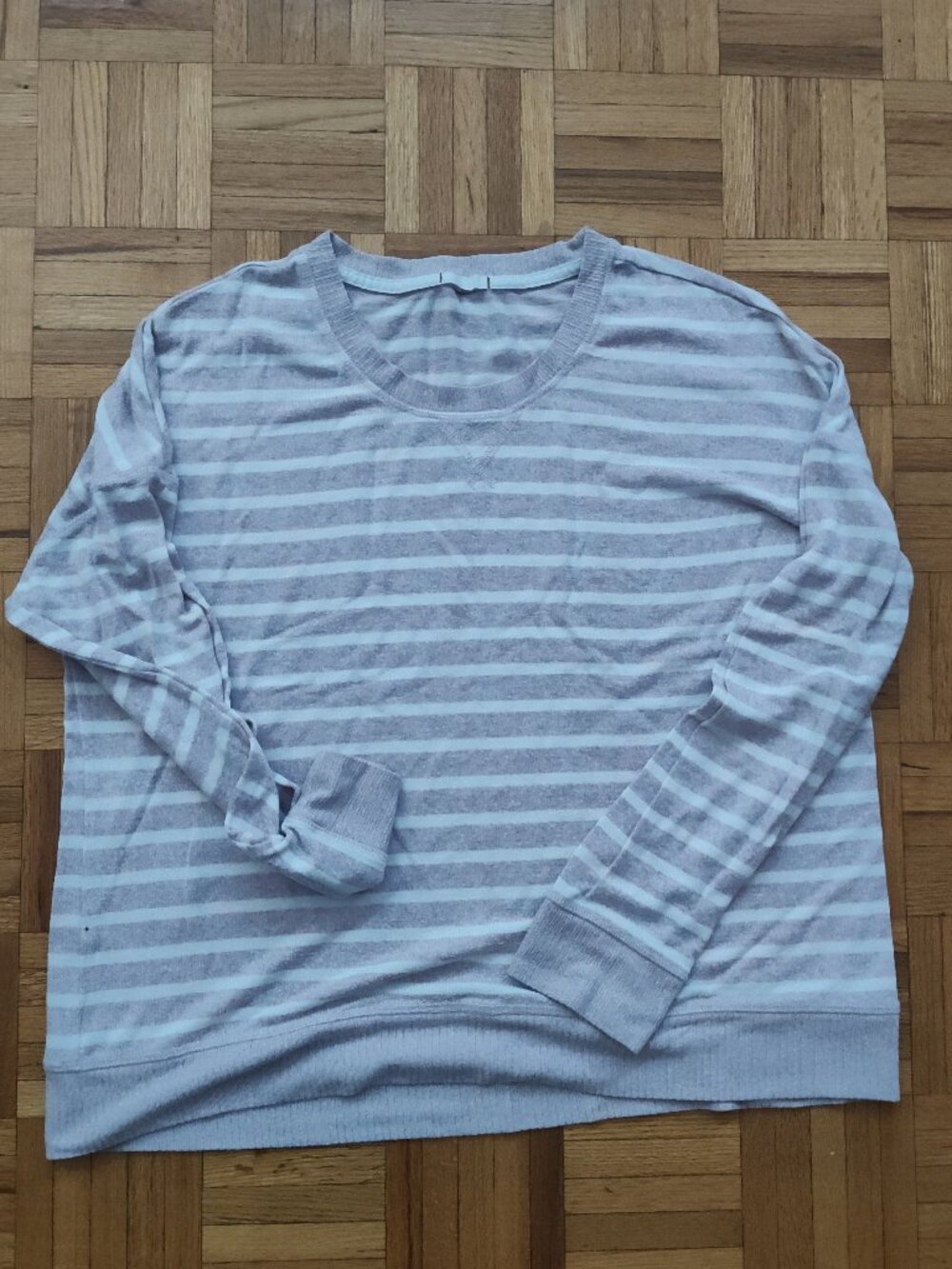 Pink striped knit sweater